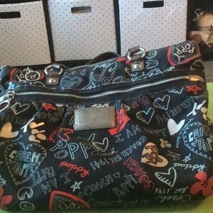 Coach Poppy purse black/red/gray